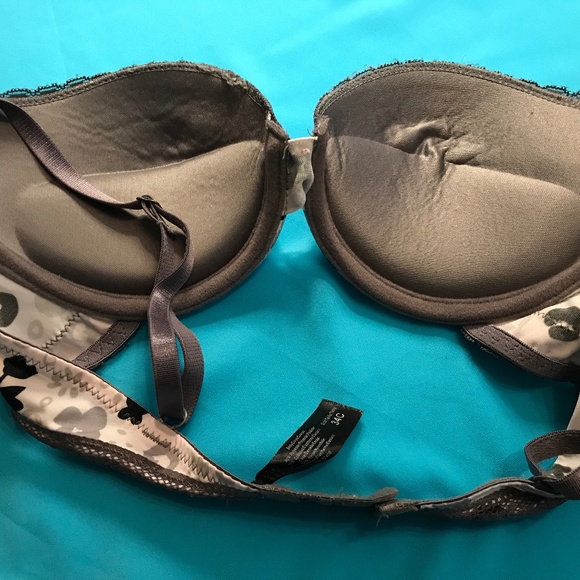 Grey, white and black padded bra - Picture 2 of 2